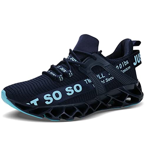UMYOGO Mens Athletic Walking Shoes Casual Best Slip Running Sneakers Outdoor Sport Shoes Dark Blue