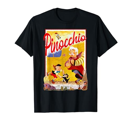 Disney Pinocchio Vintage Storybook Poster T-Shirt