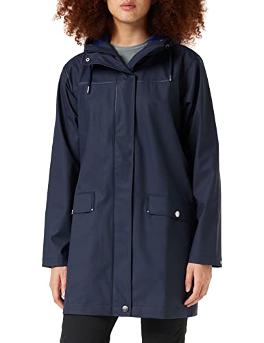 Helly Hansen Women's Moss Hooded Waterproof Windproof Raincoat, 597 Navy, Large