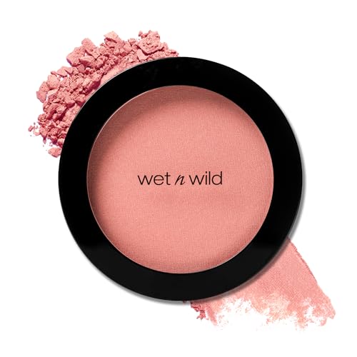 wet n wild Color Icon Blush, Effortless Glow & Seamless Blend infused with Luxuriously Smooth Jojoba Oil, Sheer Finish with a Matte Natural Glow, Cruelty-Free & Vegan - Pinch Me Pink