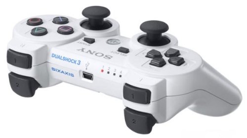 PS3 Dualshock 3 wireless controller - White (Renewed)