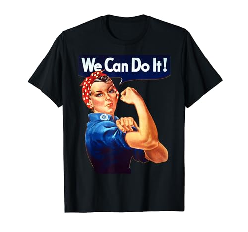 Rosie The Riveter Poster We Can Do It Feminist Retro T-Shirt