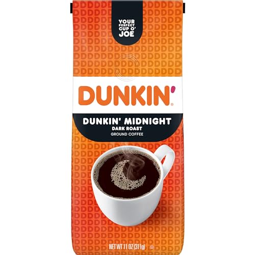 Dunkin’ Midnight Dark Roast Ground Coffee, 11 Ounce