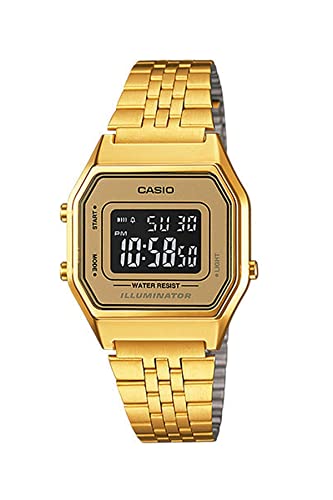 Casio LA-680WGA-9B – Clock with Quartz Movement, for Women, Gold Colour, Gold, UINICA, Fashion