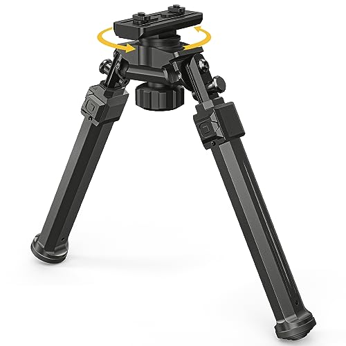 CVLIFE Bipod for M-Rail with 360 Degrees Swivel Rifle Bipod Lightweight Bipods for Rifles Bipod for Shooting and Hunting