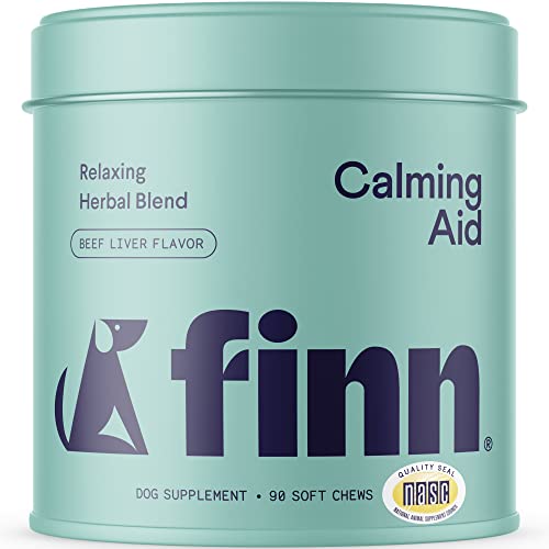 Finn Calming Aid for Dogs - Natural Calming Chews with Melatonin to Support Stress, Separation & Sleep - 90 Soft Chews