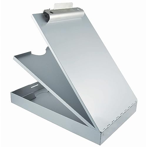Saunders 21017 Recycled Aluminum Cruiser Mate Storage Clipboard – Lightweight, Heavy Duty, Dual Storage Paper Holder. Storage Clipboard, Silver