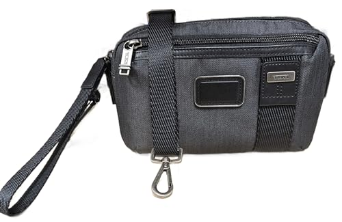 TUMI 146831 Area Black/Grey With Gunmetal Hardware Multi Compartment Crossbody Bag