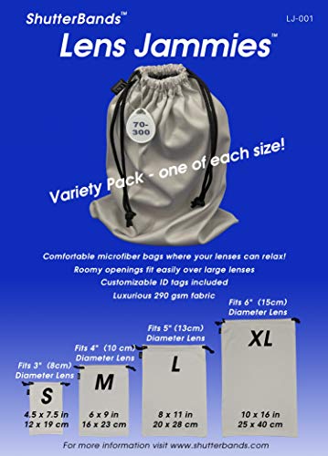 Lens Jammies Microfiber Drawstring Bags (Variety Pack)