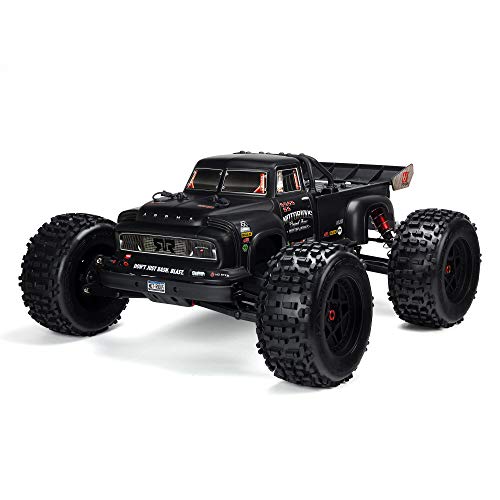 ARRMA 1/8 Notorious 6S V5 4WD BLX Stunt RC Truck with Spektrum Firma RTR (Transmitter and Receiver Included, Batteries and Charger Required), Black, ARA8611V5T1