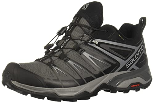 Salomon X Ultra 3 Gore-TEX Hiking Shoes for Men, Black/Magnet/Quiet Shade, 9.5