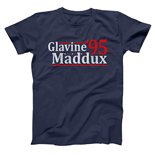 Glavine Maddux 1995 - Funny Atlanta Pitching Duo Baseball Fan Retro - Unisex Tee Large Navy