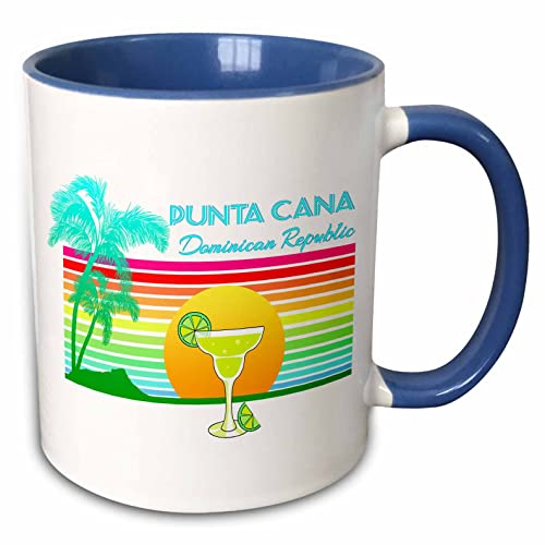 3dRose Retro Punta Cana Dominican Republic tropical design with a margarita. - Mugs (mug_291842_11)