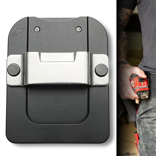 TapeMaster PRO | Clip-On Tape Measure Holder - Low-Profile Measuring Tape Holster for Your Belt, Tool Bags, Pockets, or Pants, All Metal