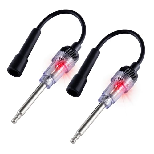 SINGARO 2PCS Inline Spark Plug Tester, Plug-in Engine Ignition Tester, Car Exterior Accessories, Automobile, Lawn Mower,Engine Verification-Armature Diagnostic Test Tool