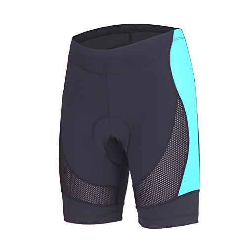 Beroy Womens Bike Shorts with 3D Gel Padded,CYCLING WOMEN'S SHORTS with MeshXX-LargeDark Blue
