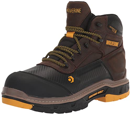 Wolverine Men's Overpass WP CM MID Work Boot, Dark Coffee, 10