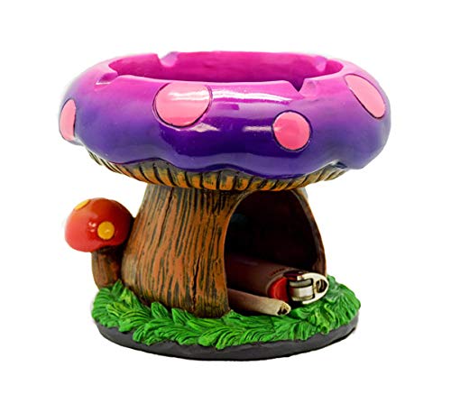 Fantasy Gifts 2996 Mega Mushroom Ashtray with Lighter Stash Spot 4 1/2 Inches Tall