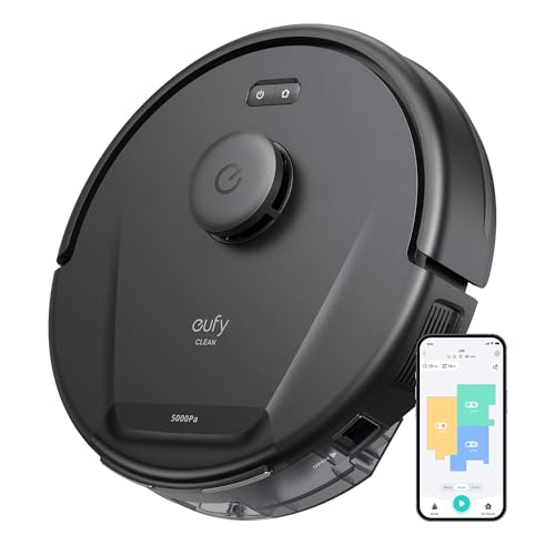 eufy L60 Robot Vacuum, Ultra Strong 5,000 Pa Suction, iPath Laser Navigation, for Deep Floor Cleaning, Ideal for Hair, Hard Floors
