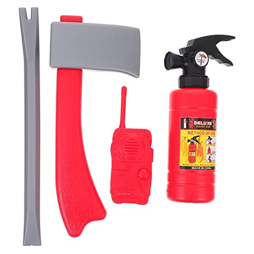 Toyvian Fire Extinguisher Water Squirt Toys, Firefighter Costume Role Play, Toys Kids Fireman, Pretend Play Dress- up Toy Set, for Halloween Role Play, Party Birthday Gift