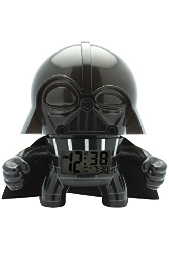 BulbBotz Star Wars Darth Vader Kids Light up Alarm Clock | Black/Gray | Plastic | 7.5 inches Tall | LCD Display | boy Girl | Official