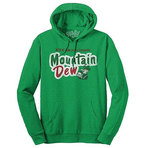 Tee Luv Mountain Dew Hoodie - It'll Tickle Your Innards MT Dew Hoodie (Large) Kelly Heather