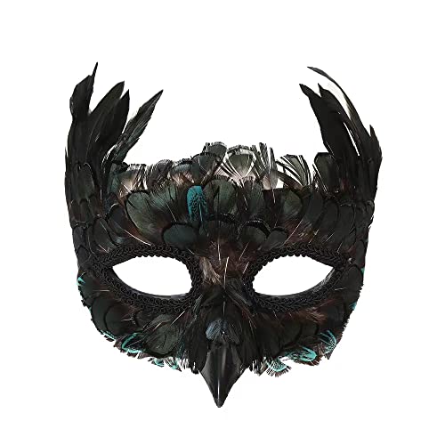 Costume Mask Feather Animal Mask Masquerade Bird Mask Halloween Mardi Gras Cosplay Party Masque (CEG2)
