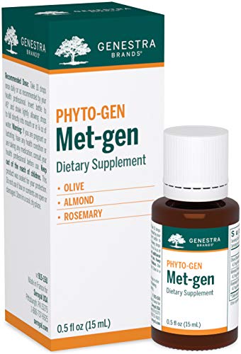 Genestra Brands Met-gen | Olive, Almond, and Rosemary Herbal Supplement | 0.5 fl. oz.