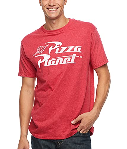 Toy Story Pizza Planet Delivery Adult T-Shirt (Extra Large, Heather Red)
