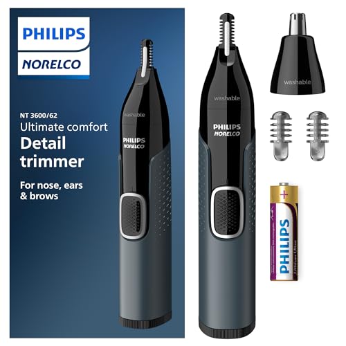 Philips Norelco Nose Trimmer 3000, for Nose, Ears Eyebrows, NT3600/62