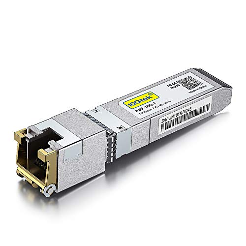 10Gtek 10GBase-T SFP+ to RJ-45 Transceiver, 10Gbe SFP+ Copper Ethernet CAT6a Module, up to 30-Meter, for Cisco SFP-10G-T-S, Meraki, Ubiquiti UniFi UF-RJ45-10G, Fortinet, TP-Link TL-SM5310-T and More