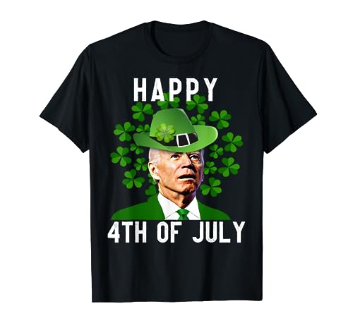 Happy 4th Of July Confused Funny Joe Biden St Patricks Day T-Shirt