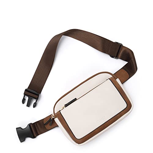 CLUCI Belt Bag for Women, Mini Everywhere Crossbody Waist Bag Adjustable Strap, Vegan Leather Women's Fanny Pack