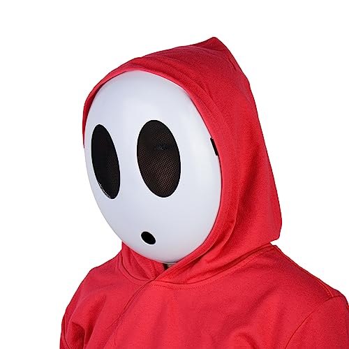 Monisorly White Shy Guy Mask Girl Halloween Mask Full Face Mask Costume Cosplay Prop Accessories (Boy)