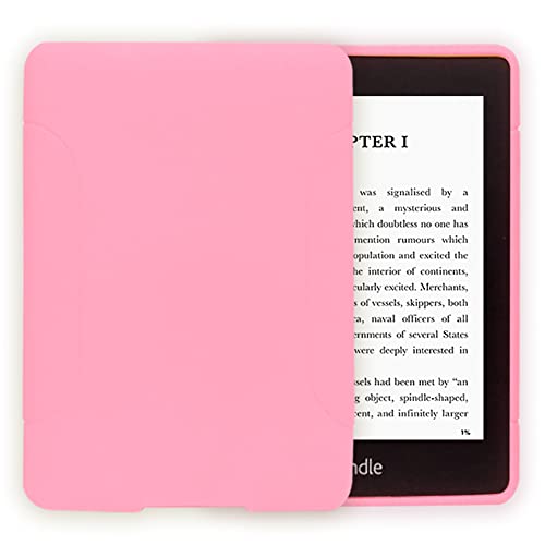 Chineestyle Case for All-New Kindle Paperwhite (11th Generation, 2021 Release) - Slim Fit TPU Gel Protective Cover Case for All-New Kindle Paperwhite E-Reader 6.8' (Pink)