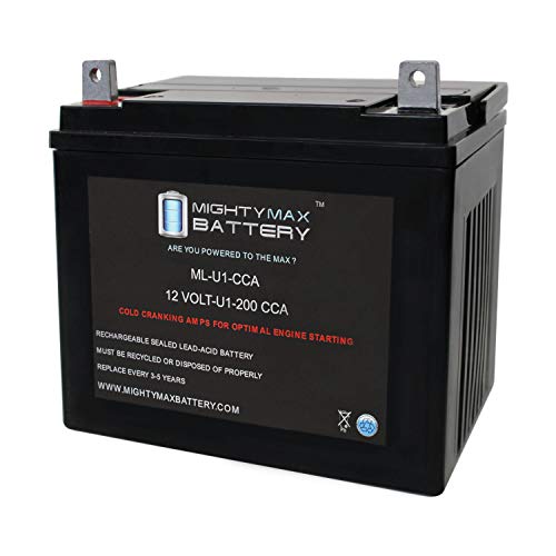 Mighty Max Battery ml-u1-cca - 12v 200 cca - sla starting battery for lawn, tractors and mowers brand product (3351559)