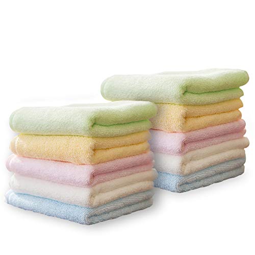 Yoofoss Luxury Washcloths Towel Set 10 Pack Baby Wash Cloth for Bathroom-Hotel-Spa-Kitchen Multi-Purpose Fingertip Towels & Face Cloths