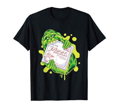 Ghostbusters: Frozen Empire Slimer Eating Pizza Box T-Shirt