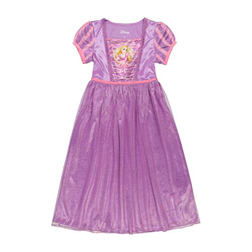 Disney Girls' Princess Fantasy Gown Nightgown, Rapunzel Shines 3, 8