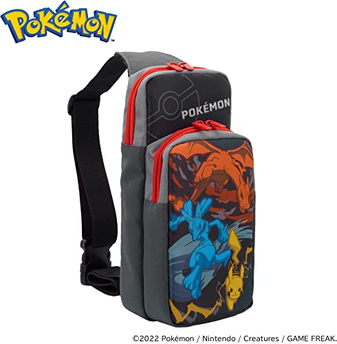 Nintendo Switch Adventure Pack (Pikachu, Charizard, and Lucario) Travel Bag - Officially Licensed by Nintendo & Pokémon