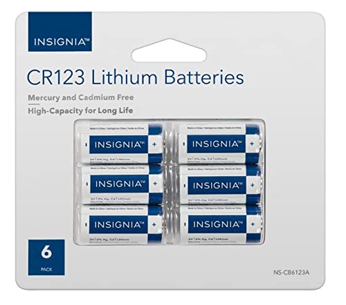 INSIGNIA CR123 CR123A 3V Lithium Batteries (6-Pack) NS-CB6123A