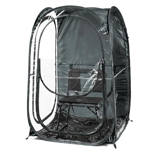 WeatherPod Large 1-Person Pod – Pop-Up Weather Pod, Protection from Cold, Wind and Rain - Black