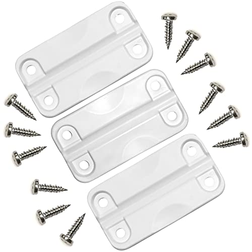Igloo Cooler Plastic Hinges for Ice Chests (Set of 3), White, Standard Size, Contain UV Inhibitors