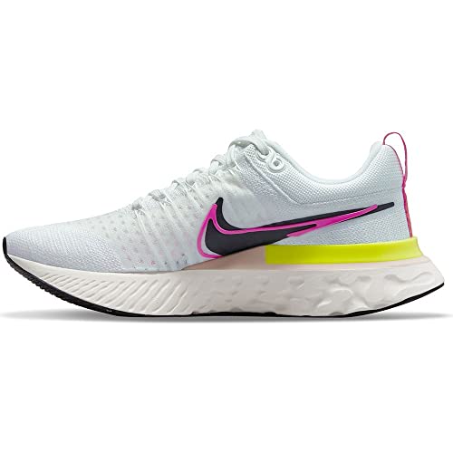 Nike React Infinity Run Flyknit 2 Womens Casual Running Shoe Ct2423-600 (9.5, White/Black/Sail/Pink Blast, Numeric_9_Point_5)