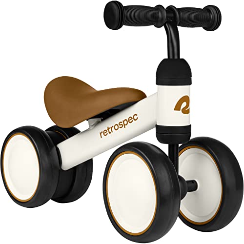 Retrospec Cricket Baby Walker Balance Bike with 4 Wheels for Ages 12-24 Months - Toddler Bicycle Toy for 1 Year Old’s - Ride On Toys for Boys & Girls