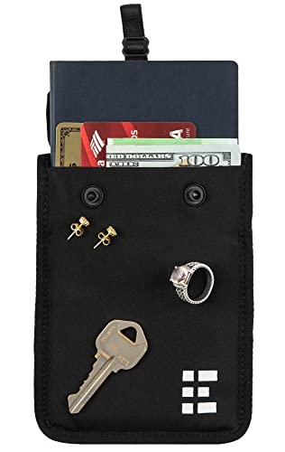 Zero Grid Hidden Bra Wallet - Travel Pouch & Secret Pocket for Passport, Money & Valuables - Undercover Bra Stash Fits All Bra Sizes