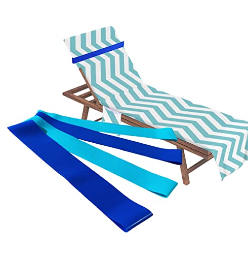 4 Pack Towel Bands, Towel Craber for Beach Chair, Rubber Towel Clips for Pool Chair, Must Haves Beach & Cruise Accessories, Towel Holder for Cruise Chairs, Perfect Alternatives for Towel Clips