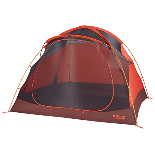 Marmot Midpines 4-Person Tent | Weather-Resistant and Durable, Red Sun/Picante