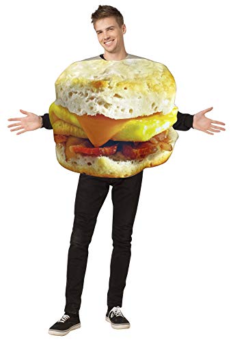 Rasta Imposta Get Real Breakfast Sandwich Costume Morning Food Party Dress Up Cosplay Halloween Costumes, Adult One Size