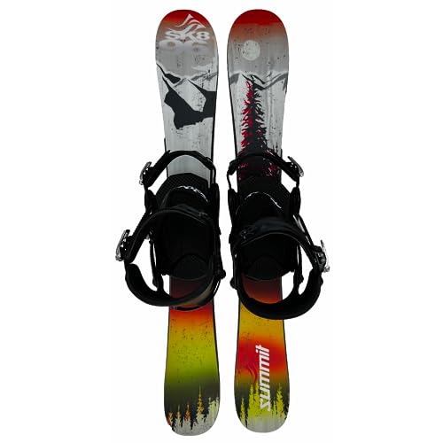Summit Skiboards Sk8 96cm Rocker/Camber Skiboards Snowblades w. Technine Snowboard Bindings